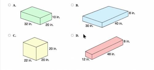 Which cardboard box can hold the greatest number of 1 in x 2 in x 4 in sponges