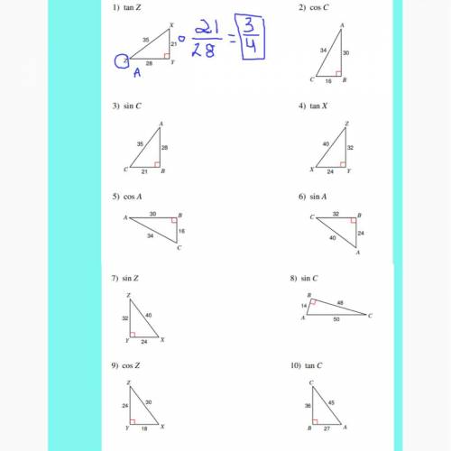 These are questions about triangles. The teacher has already done one but I don’t know how to do th