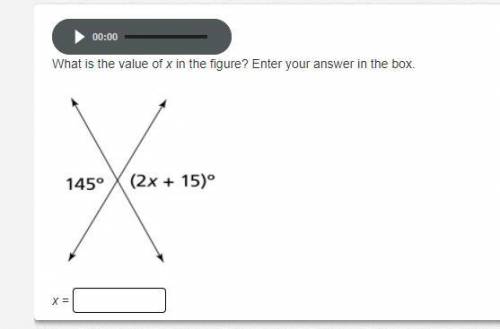 What is the value of x in the figure? Enter your answer in the box.