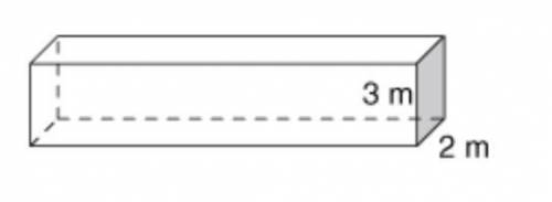 What is the surface area of the rectangular prism, if its length is 20 meters?

240 square meters