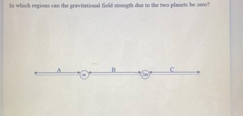 In which regions can the gravitational field strength due to the two planets be zero? Explain.

A.