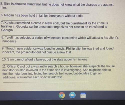 5-11 determined whether the following scenario are compliant or not compliant with the construction