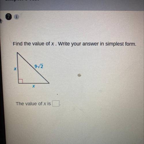 Find value of x please