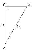 What is m∠x to the nearest degree? Write the appropriate equation, and solve showing all the steps.