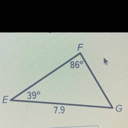 Please help-What are the lengths of EF and FG to the nearest tenth