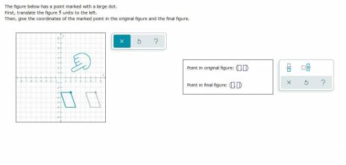 [Help asap, will mark brainliest] The figure below has a point marked with a large dot. First, tran