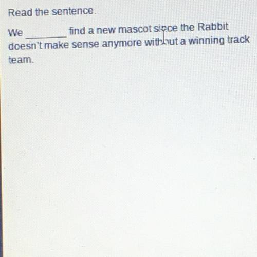 Choose the word that best creates a determined tone

in the sentence.
O may
O must
O can
O could