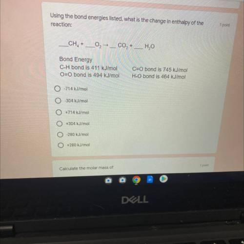 What is the change in enthalpy of the reaction?