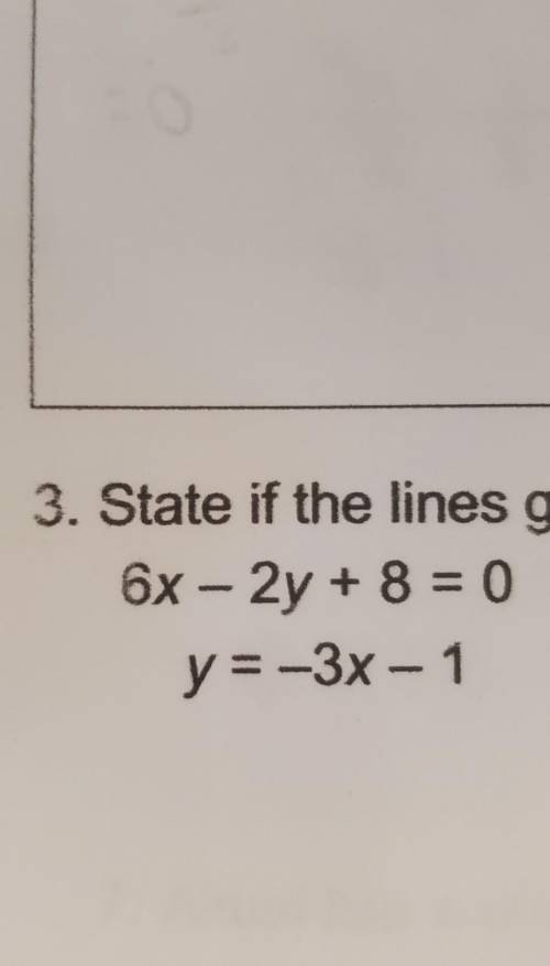 Are these lines parallel, perpendicular, or neither?​