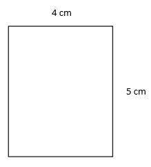 The rectangle below represents the base of a rectangular prism.

The height of the rectangular pri