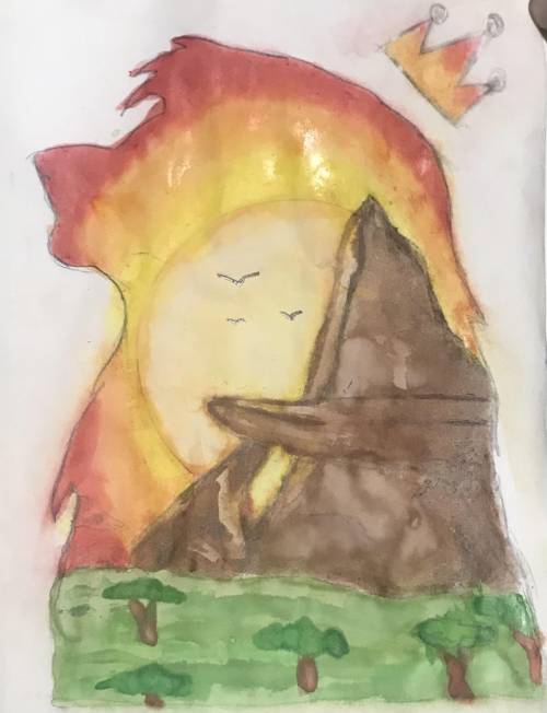 First time painting w/ watercolors, what yall think?
(Art Project)