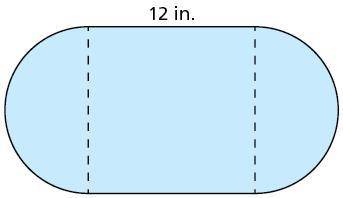 The figure is made up of a square and two semicircles. Find the perimeter. Round your answer to the