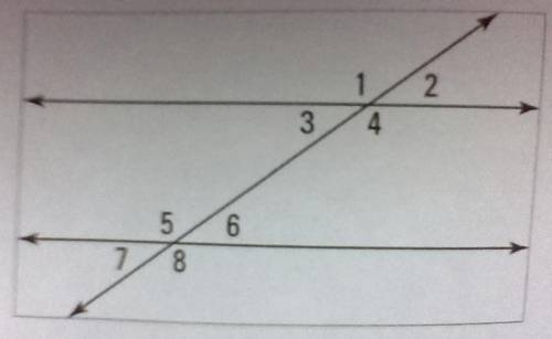 **The lines are PARALLEL**

1. Identify a pair of corresponding angles. 
2. Identify a pair of alt