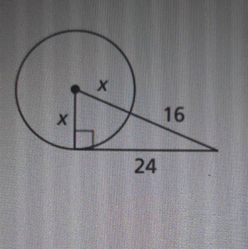 Find the value of x. ​