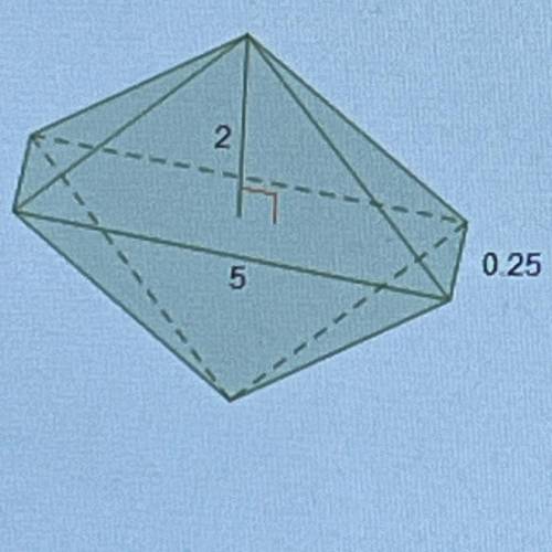 This composite figure is made of two identical pyramids

attached at their bases. Each pyramid has