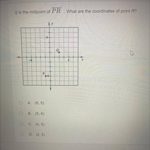 Q is the midpoint of PR. What are the coordinates of point R ?