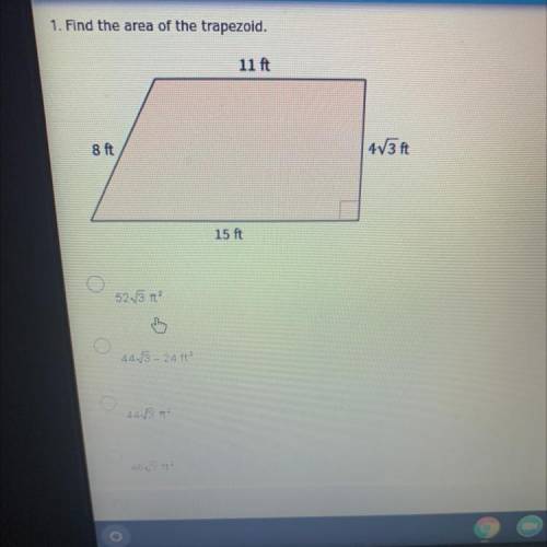 Find the area of the trapezoid