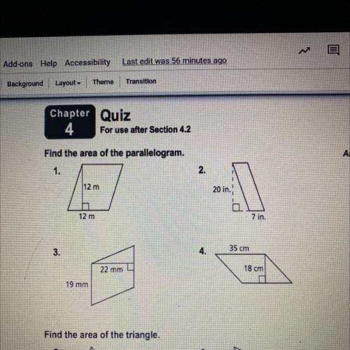 What is the area of these