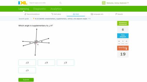 Which angle is supplementary to 4?