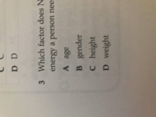 Which factor does not influence how much energy a person needs?