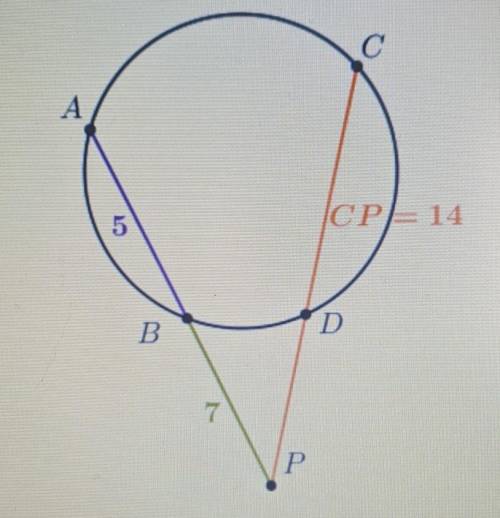 PLEASE HELP. Examine the diagram, where the secant segment AP intersects the circle at points A and