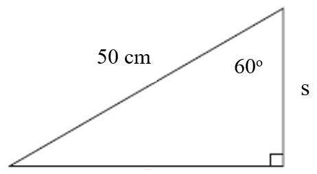 Use the given diagram to find the length of the unknown leg ss. Leave answer in simplified radical