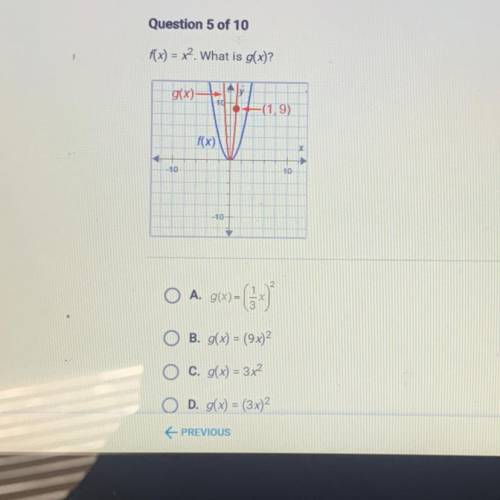 F(x) = x2. What is g(x)?