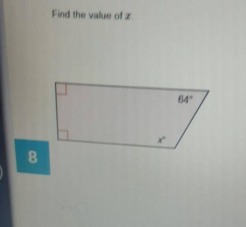 Find the value of x.​