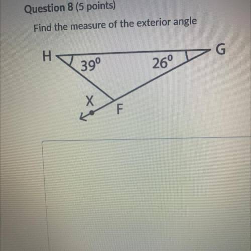 Find the measure of the exterior angle