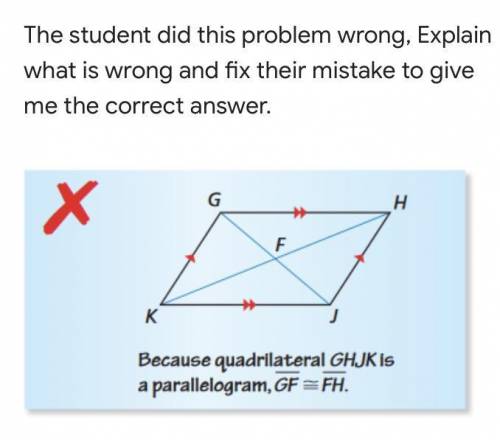 What did the student did wrong ? I need help plz