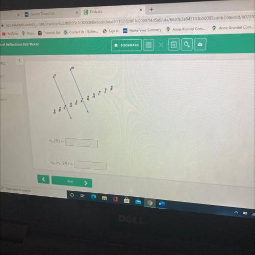 In the diagram below, Points A to K are equally spaced on a line perpendicular to both m and n. Ide