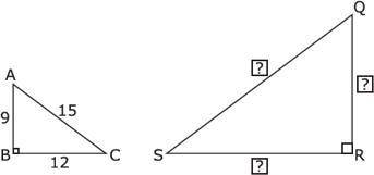 Plz i need this done by the day

Sam drew triangle ABC, then applied a scale factor of 2 1/3 to dr