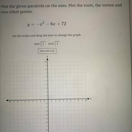 Plot the given parabola on the axes.Plot the roots the vertex and two other points