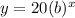 y=20(b)^x