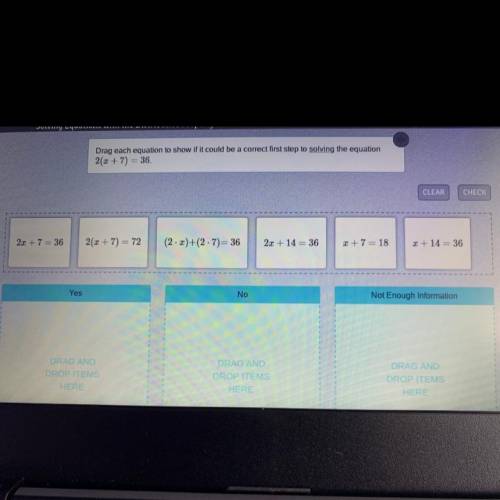 Please Help

Drag each equation to show if it co