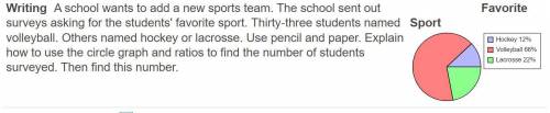 I need help with this question:

A school wants to add a new sports team. The school sent out surv