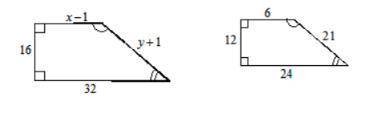 The polygons shown below are similar, but not necessarily drawn to scale. Use principles of similar