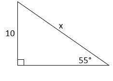 Solve for x. Round your answer to the nearest tenth. (one decimal place)
x=??