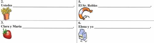 Write a complete sentence that tells what the person does/does not eat or drink.

Be sure to: 1) C