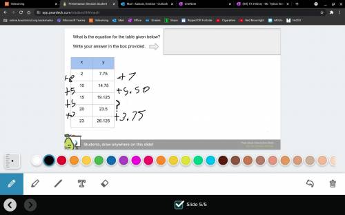 Need help ASAP! Please tell me how much I would have to go from 5.50 to 23.5 on the table! and give