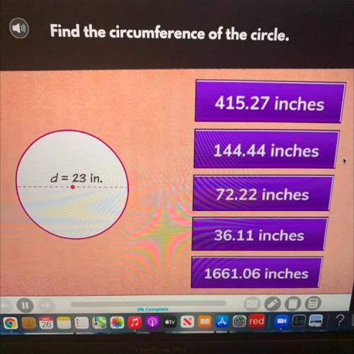 Find the circumference of the circle.