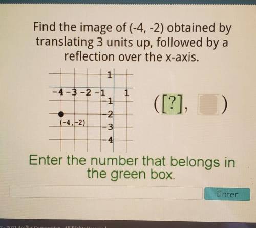 Compositions 3 Find the image of (-4, -2) obtained by translating 3 units up, followed by a reflect