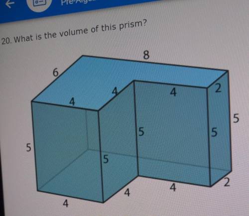 What is the volume of this prism? ​