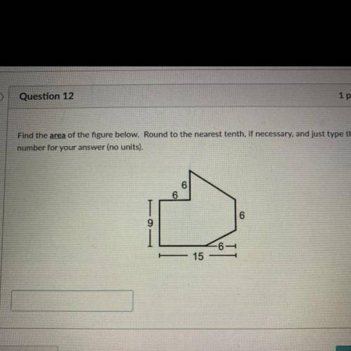 Find the area of the figure below