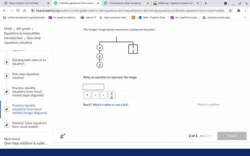 Answer quickly! :) 
Write an equation to represent the image!