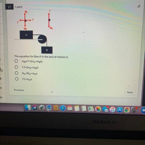 Physics question on axis of motion