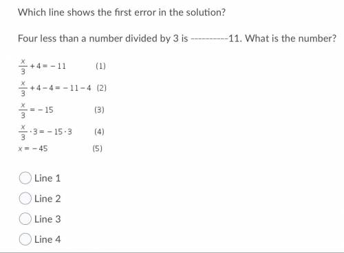 Which line shows the first error in the solution?