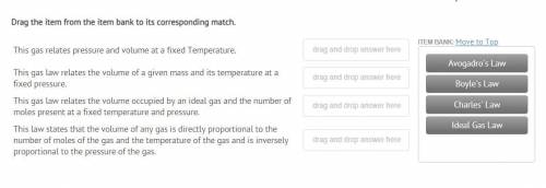 Drag the item from the item bank to its corresponding match. (Chemistry)