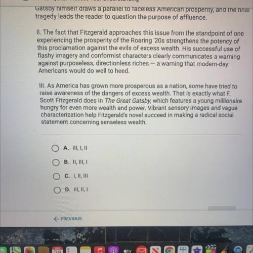 WILL GIVE BRAINLIEST IF CORRECT!!!

The following three paragraphs are from a literary analysis es