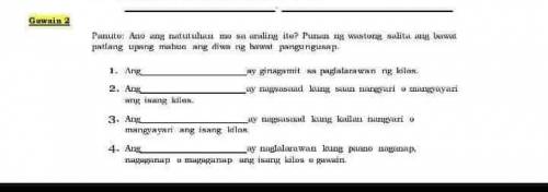 Ano po sagot? D ko po kese alam stressed nako